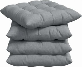 vidaXL Perne de Șezut 4 pcs Gri deschis 40 x 40 x 6 cm țesătură