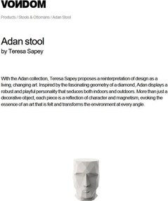 Taburete exterior/interior design decorativ ADAN STOOL, lucios