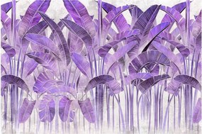 Tablou - Frunze violet în tencuială (90x60 cm)
