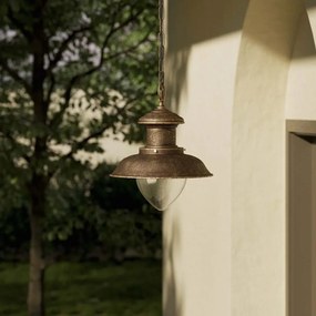 Lustra exterior IP44 realizata manual din alama Amalfi