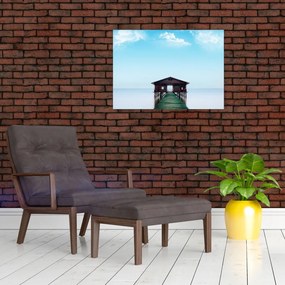 Tablou cu casă pe mare (70x50 cm)