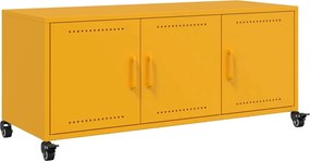 vidaXL Dulap TV, galben muștar, 100,5x39x43,5 cm, oțel
