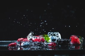 Fototapet cuburi de fructe de gheață