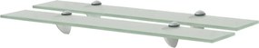 vidaXL Rafturi suspendate, 2 buc., 60 x 10 cm, sticlă, 8 mm