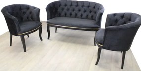 Canapea 2 persoane Milano Homs textil,negru