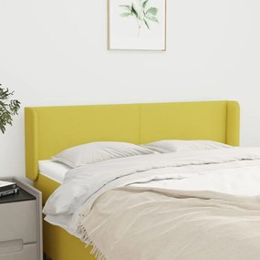 Tablie de pat cu aripioare, verde, 147x16x78 88 cm textil 1, Verde, 147 x 16 x 78 88 cm