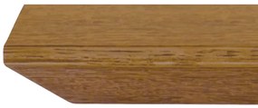 MASA GLASS - BLAT LEMN MASIV CU PICIOR STICLA SECURIZATA - GRI CIMENT - 250 cm / 100 cm / h 77 cm
