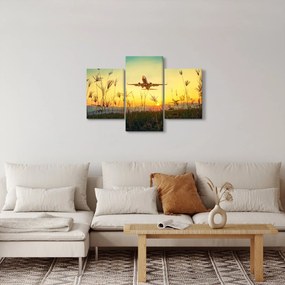 Tablou cu avionul ridicându-se spre zbor (90x60 cm)