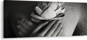 Tablou - Lotus în mâinile lui Buddha (120x50 cm)