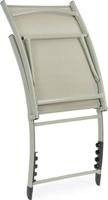 Șezlong de grădină taupe din metal Taylor – Bizzotto