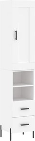 vidaXL Dulap înalt, alb, 34,5x34x180 cm, lemn prelucrat