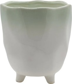Ghiveci din portelan, cu picioare, H17/D16 cm, Fayence