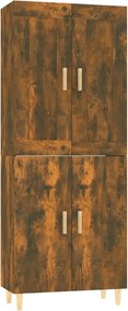 vidaXL Dulap înalt, stejar fumuriu, 70x34x180 cm, lemn prelucrat