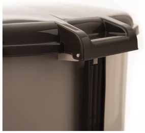 Coș de gunoi maro cu pedală din plastic 30 l – Orion