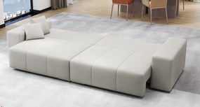 Canapea extensibilă dumonde cu ladă de depozitare si sezut confortabil din spuma high-density, Marbela Enjoy Beige XXL 295x100 cm