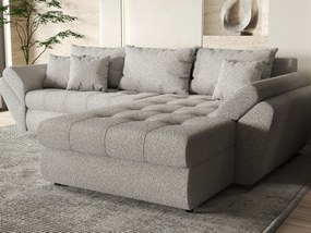 Colțar extensibil dumonde cu ladă de depozitare si sezut confortabil din spuma high-density, Loana Euphoria Dove II 270x185 cm
