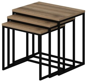 Set 3buc. măsuțe cafea Losuku 7 (Nuc) . 1094350