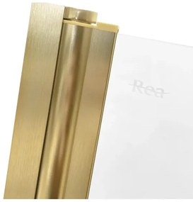 REA-K9777 - Paravan pliabil pentru cadă AGAT 140x100 cm, auriu periat/transparent
