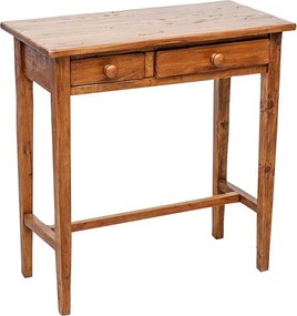 Masa consola, L73 36 H75 cm, nuc antichizat, lemn masiv