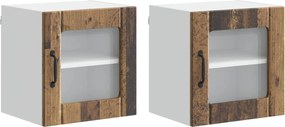vidaXL Dulap de bucătărie 2 pcs Lemn vechi 40 x 31 x 40 cm