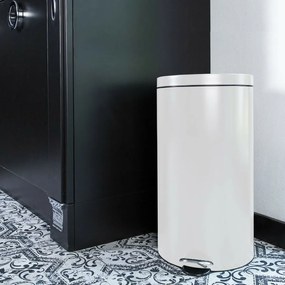 Alda Coș de gunoi cu pedală Freedom Fresh 30 l,alb, 30 l