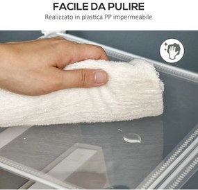 HOMCOM Dulap Modular pentru Pantofi, Transparent, 94,5x32x162cm, Soluție Ideală pentru Organizare | Aosom Romania