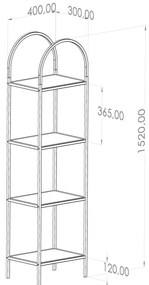 Raft Monisa (auriu). 1107795