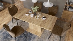 Mazzoni ASTON MINI Stejar Craft Auriu - MĂSUȚĂ DE CAFEA MODERNĂ EXTENSIBILĂ REGLABILĂ PE ÎNĂLȚIME MASĂ TRANSFORMABILĂ