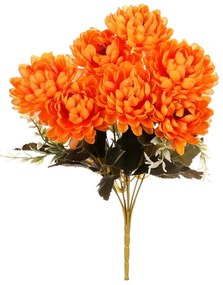 Buchet de crizanteme portocalii, 17 x 28 cm,artificiale