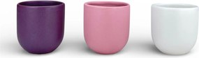 Set 3 cesti cafea Pahare Novum Trio Iris, glazura mata, 250ml