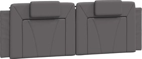 vidaXL Pernă pentru tăblie pat, Viana, gri, 160 cm, piele artificială