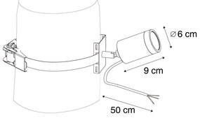 Spot exterior negru pentru copac GU10 50mm rotativ și înclinabil IP65 - Solo
