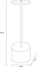 Globo 21019W - Lampă de birou LED reglabilă POLINA LED/1,2W/3,7V