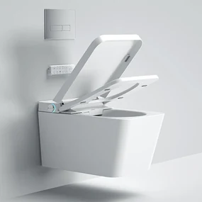 Set vas WC suspendat Relax Regal alb cu functie bideu electric si capac softclose
