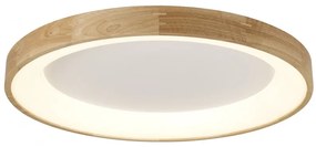 Lustra LED aplicata moderna design lemn natural 65cm Silvam