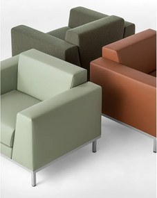 Fotoliu lemn masiv Komodo – Cadru metalic &amp; volum generos confort lounge