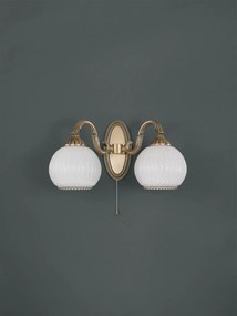 Aplica clasica design italian din alama, sticla 9200 RA-A. 9200/2