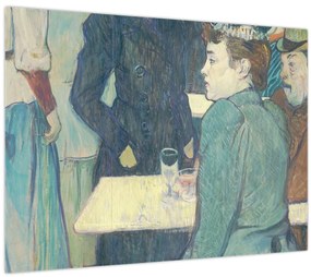 Tablou pe sticlă - Henri de Toulouse-Lautrec, A Corner of the Moulin de la Galette, reproducere (70x50 cm)