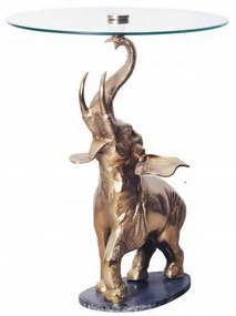 Masuta auxiliara design unicat Elephant 75cm auriu