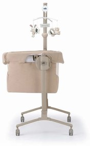 Patut cu leganare, Cullami, co-sleeper 2 in 1, Cu laterala culisanta, Cu setare unghiulara, Cu roti, Reglabil in 8 pozitii pe inaltime, Bej