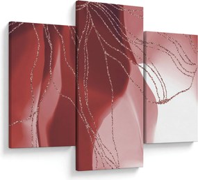 Tablou - Floare abstractă roșie N⁰1 (90x60 cm)