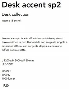 Lustra LED suspendata stil minimalist Desk accent sp2 alba