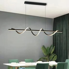 Lustra LED Cu Telecomanda, Elit's, Helix 01 Bk, 80w