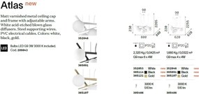 Lustra suspendata moderna ATLAS SP6 BIANCO