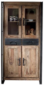 Vitrina din salcam Panama, 4 usi si 2 sertare