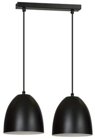 Lustra cu pendule metalice stil industrial LENOX 2 negru/alb