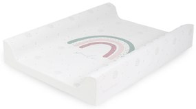 Saltea de infasat cu spate intarit si margini de protectie 50x70 cm, Rainbow Pink