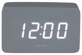 Karlsson 5983GY ceas LED de design cu alarmă gri,10 cm