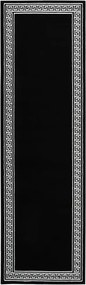 vidaXL Covor traversă, negru cu motiv, 60x200 cm, BCF