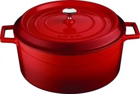 Lava Oală din fontă rotundă 28 cm, roșu, diam. 28 cm